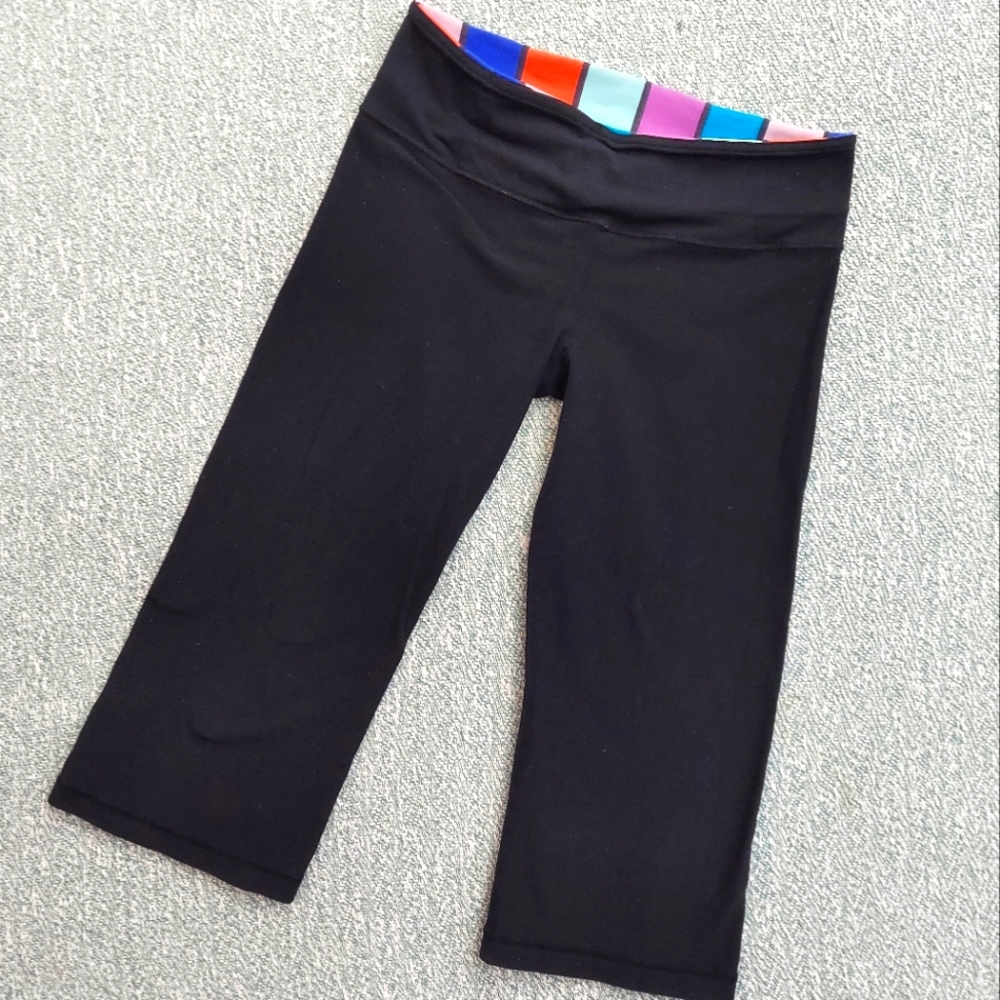 Lululemon Capri Length Leggings, black, Sz 8